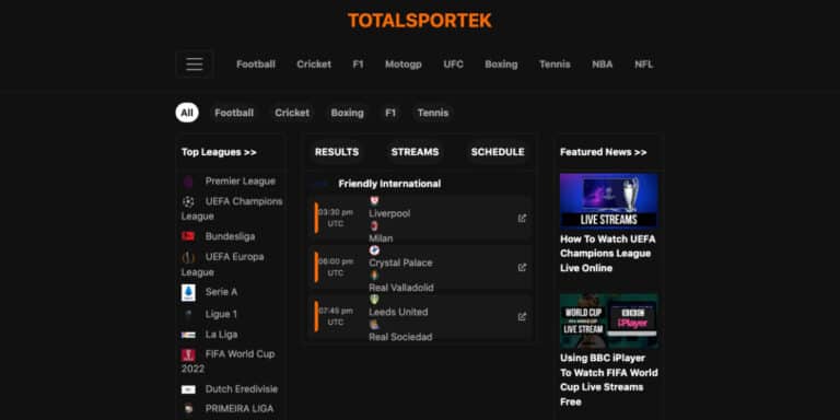 Totalsportek Alternatives for Live Sports Streaming