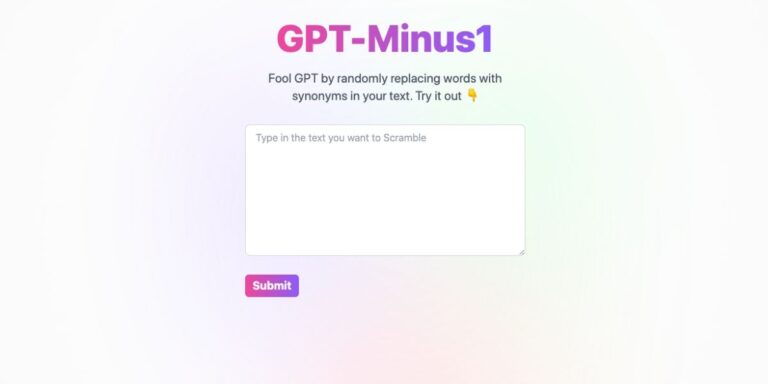 GPT-Minus1